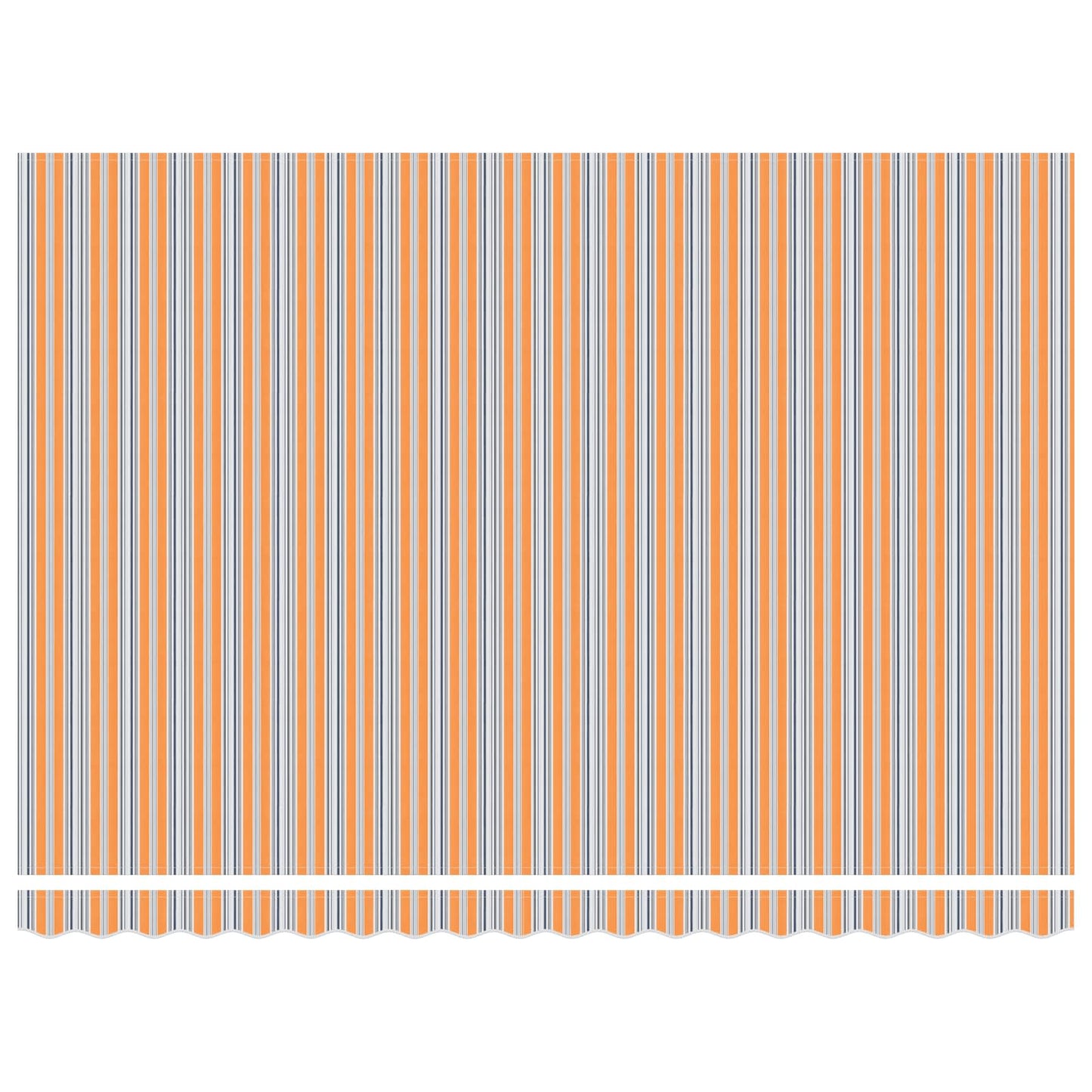 Ausziehbare Markise Mehrfarbig 450 x 300 cm Stoff und Aluminium
