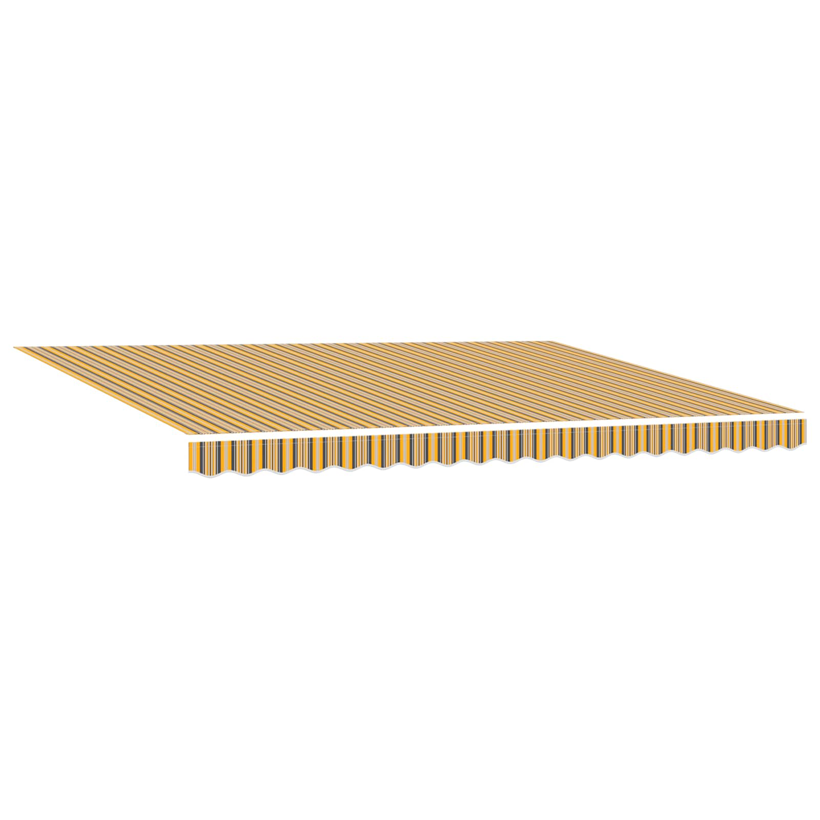 Ausziehbare Markise Mehrfarbig 450 x 300 cm Stoff und Aluminium