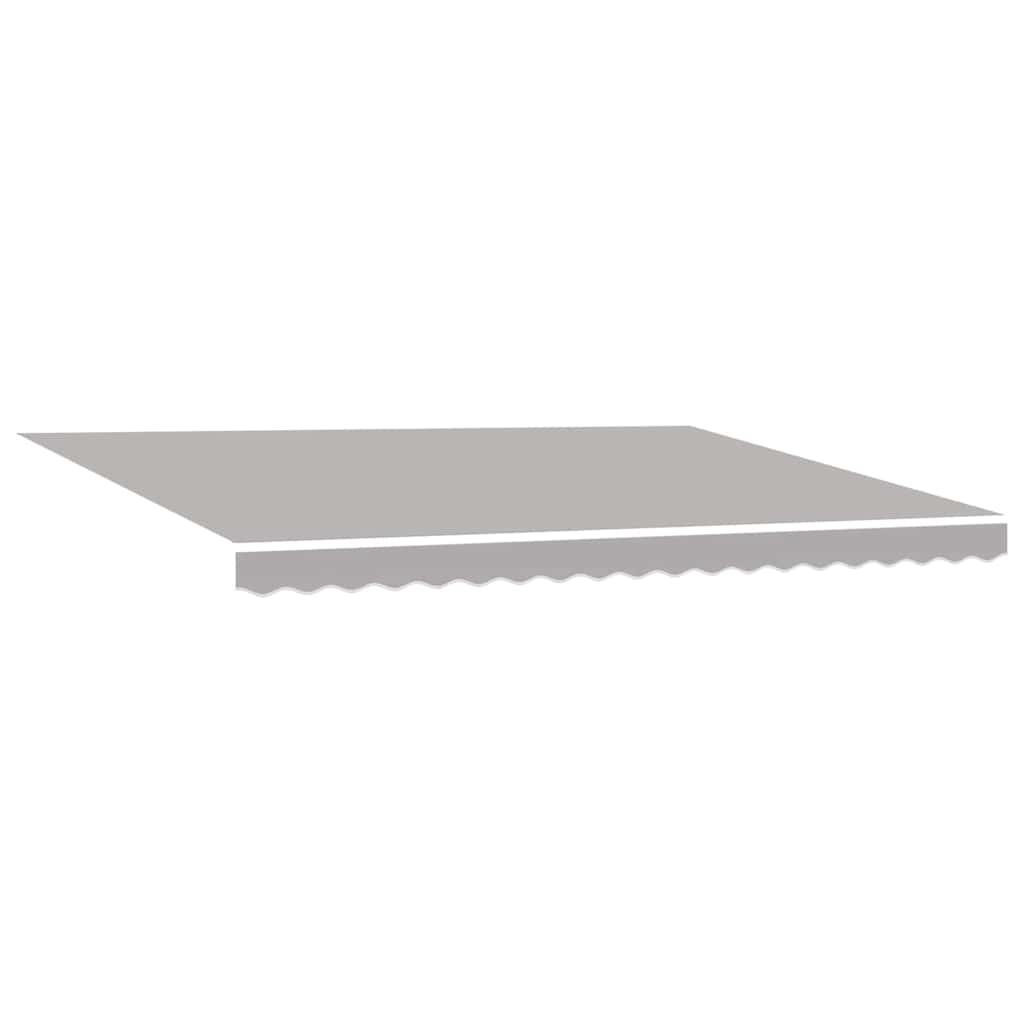 Ausziehbare Markise Hellgrau 450 x 300 cm Stoff und Aluminium