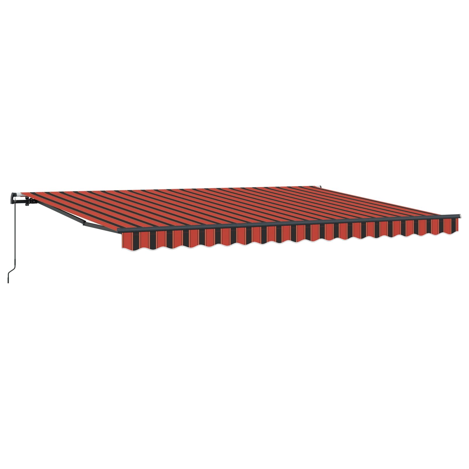 Ausziehbare Markise Orange und Braun 450 x 350 cm