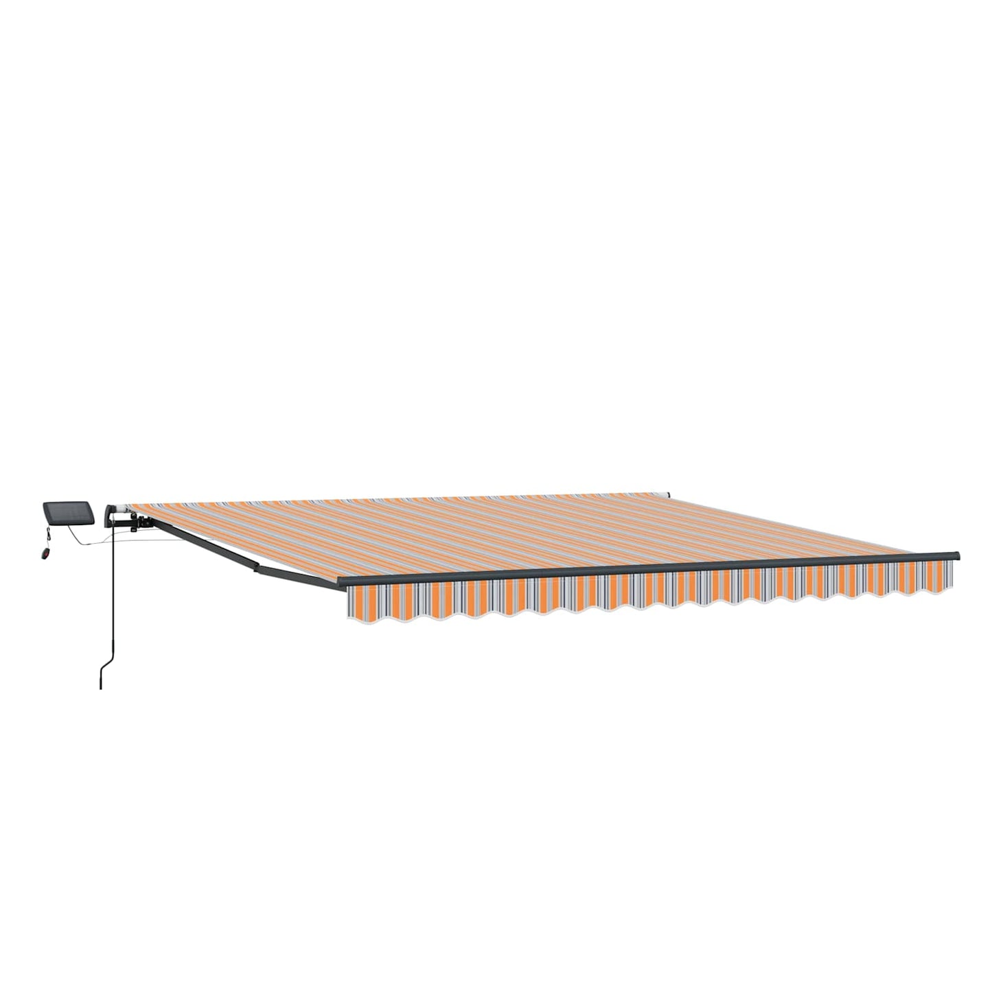 Ausziehbare Markise Mehrfarbig 450 x 350 cm Stoff und Aluminium