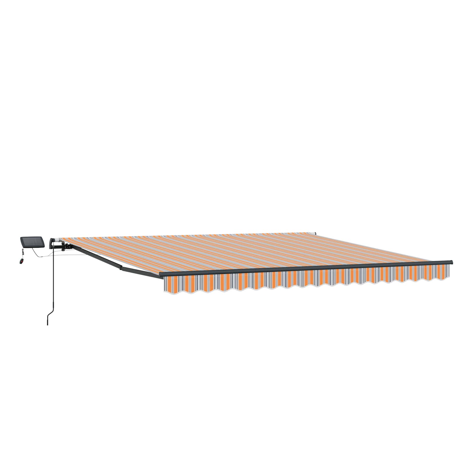 Ausziehbare Markise Mehrfarbig 450 x 350 cm Stoff und Aluminium