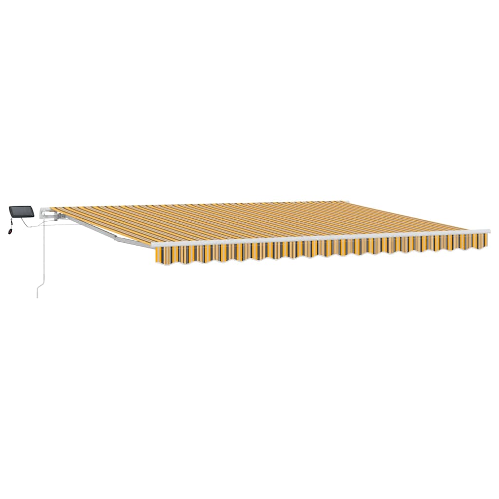 Ausziehbare Markise Mehrfarbig 450 x 350 cm Stoff und Aluminium