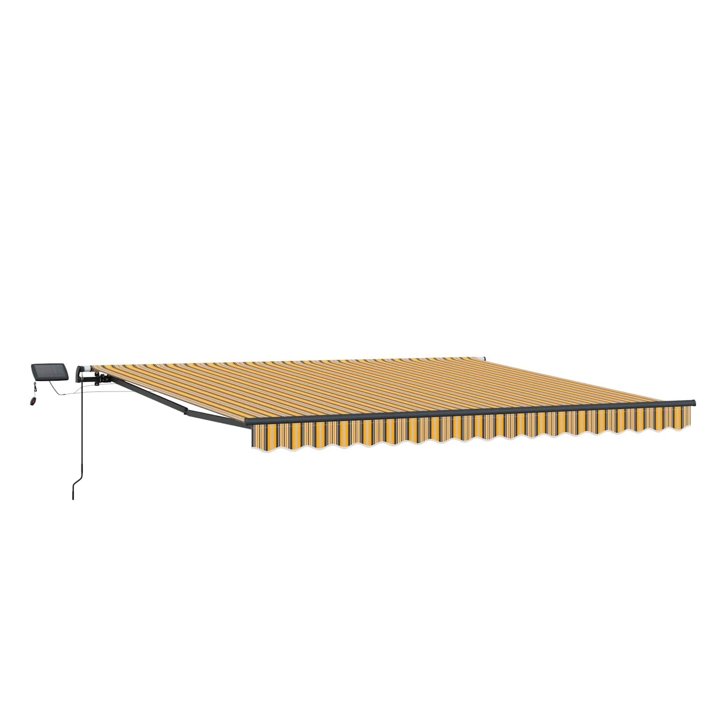 Ausziehbare Markise Mehrfarbig 450 x 350 cm Stoff und Aluminium