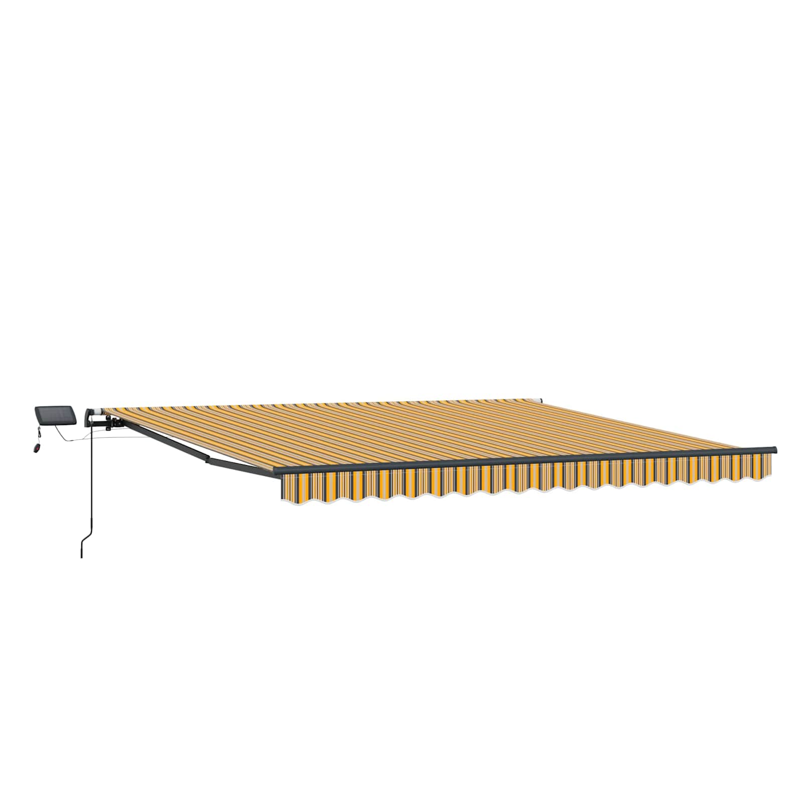 Ausziehbare Markise Mehrfarbig 450 x 350 cm Stoff und Aluminium