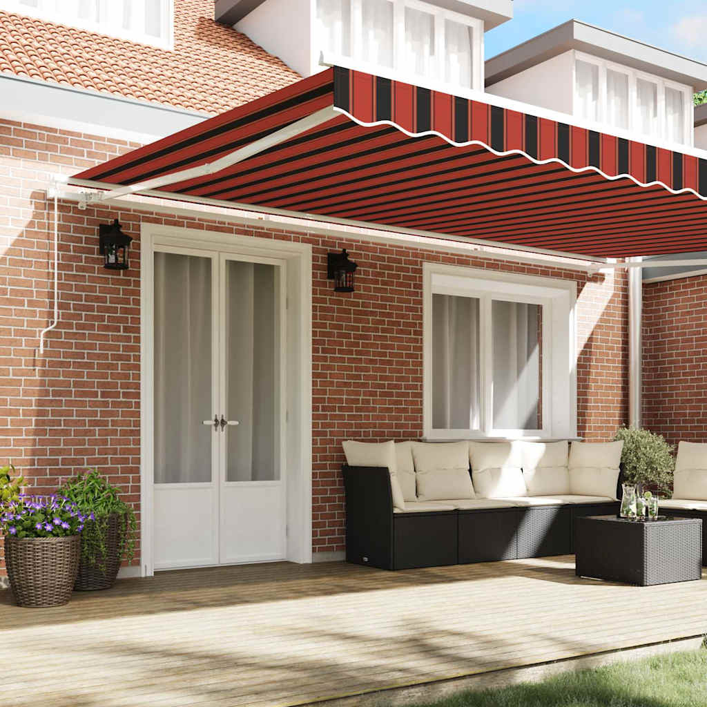 Ausziehbare Markise Orange und Braun 500 x 300 x 165 cm