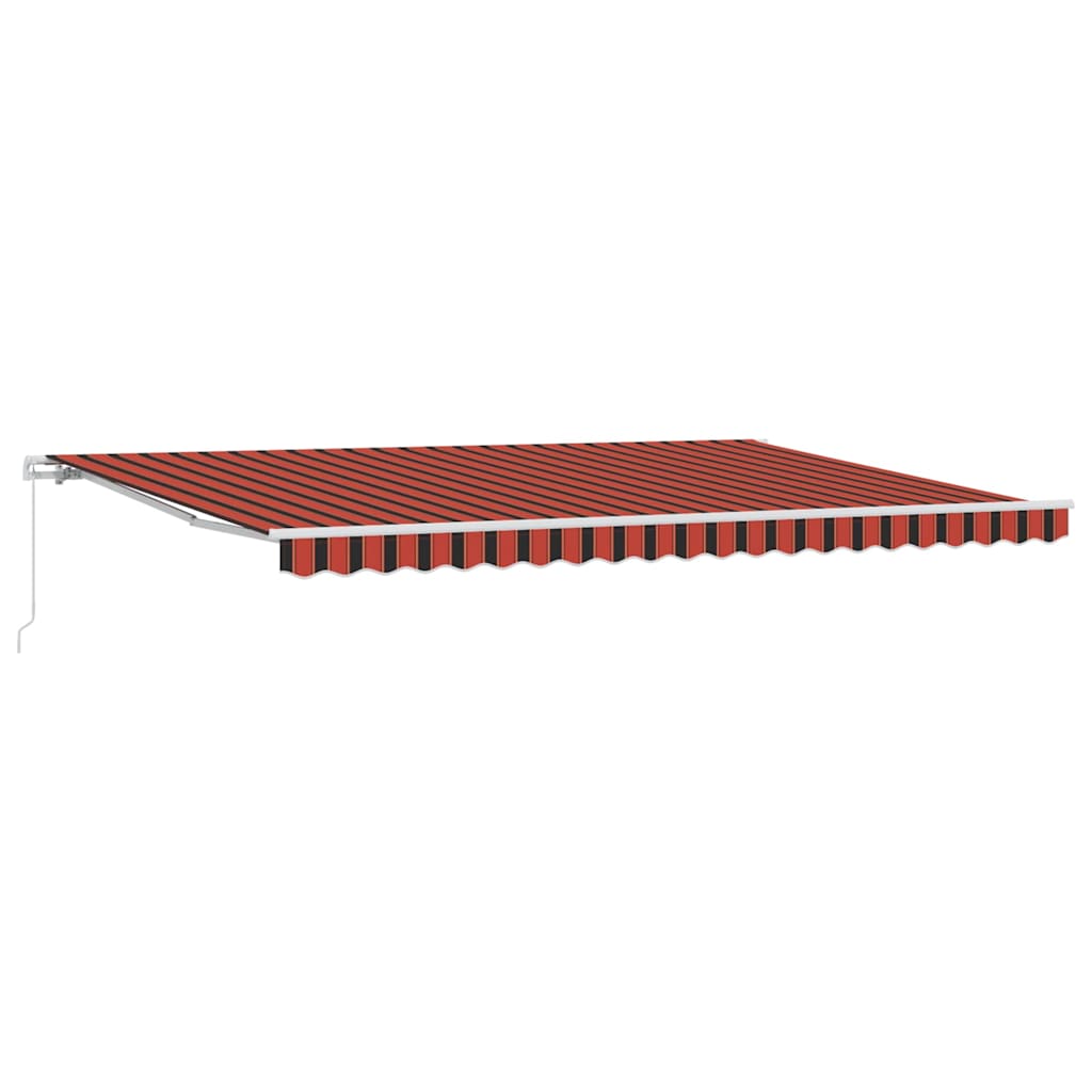 Ausziehbare Markise Orange und Braun 500 x 300 x 165 cm