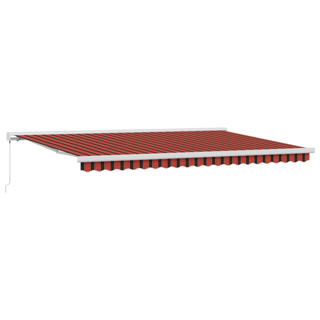 Ausziehbare Markise Rot und Schwarz 500 x 300 cm