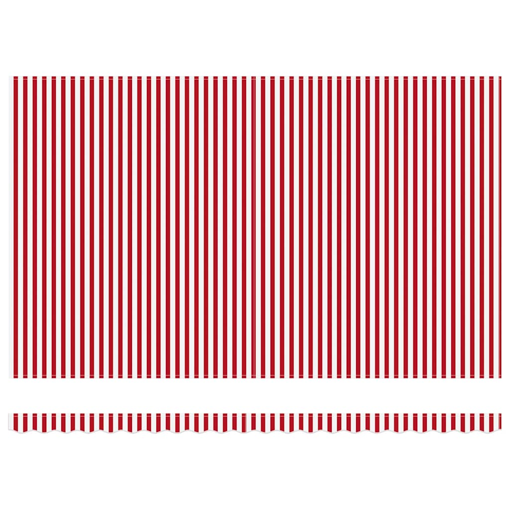 Ausziehbare Markise Rot und Weiß 500 x 300 cm