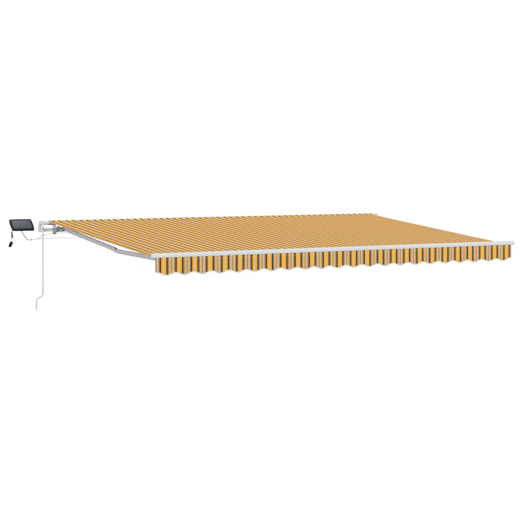 Einziehbare Markise Mehrfarbig 500 x 300 cm Stoff und Stahl