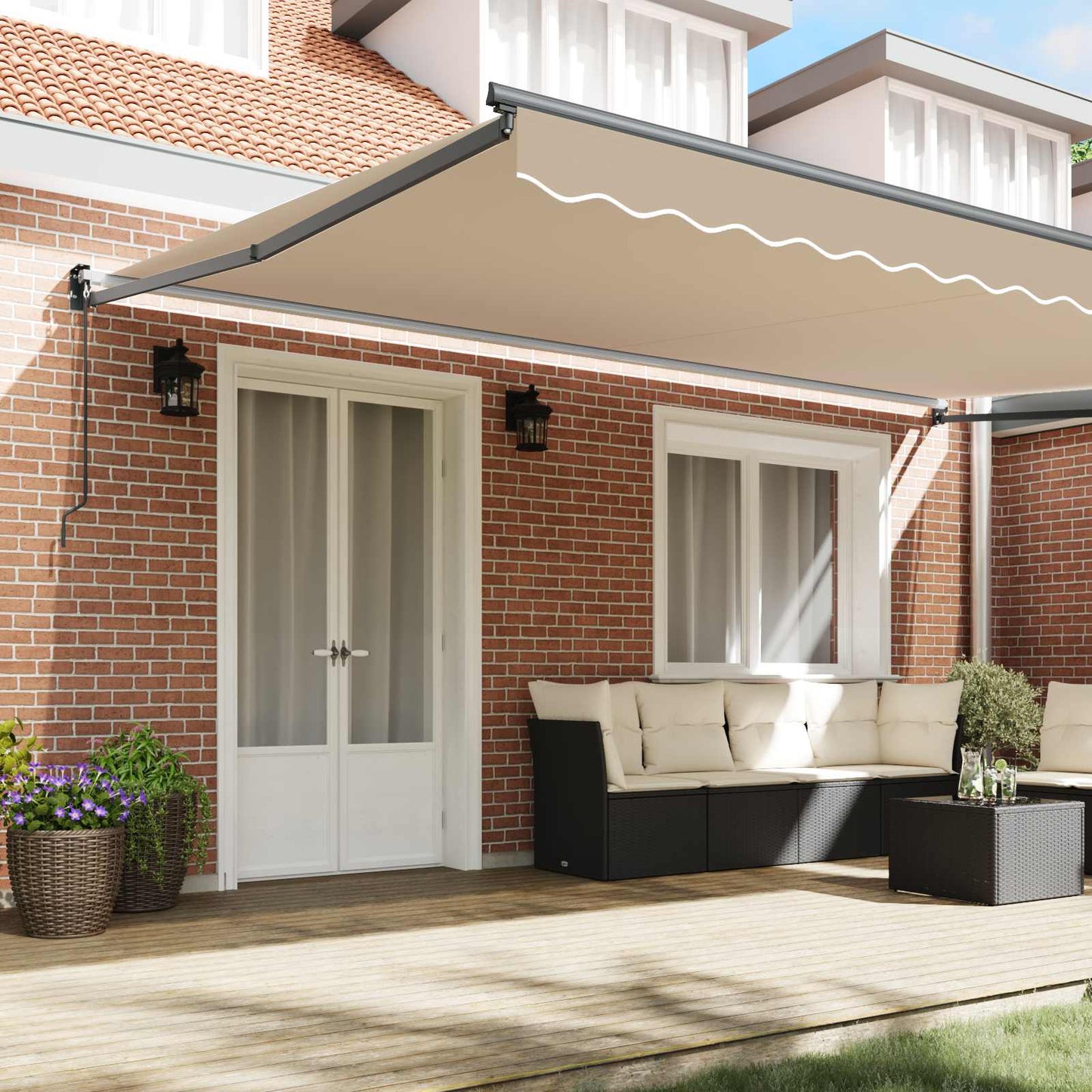 Ausziehbare Markise Beige 500 x 300 x 165 cm