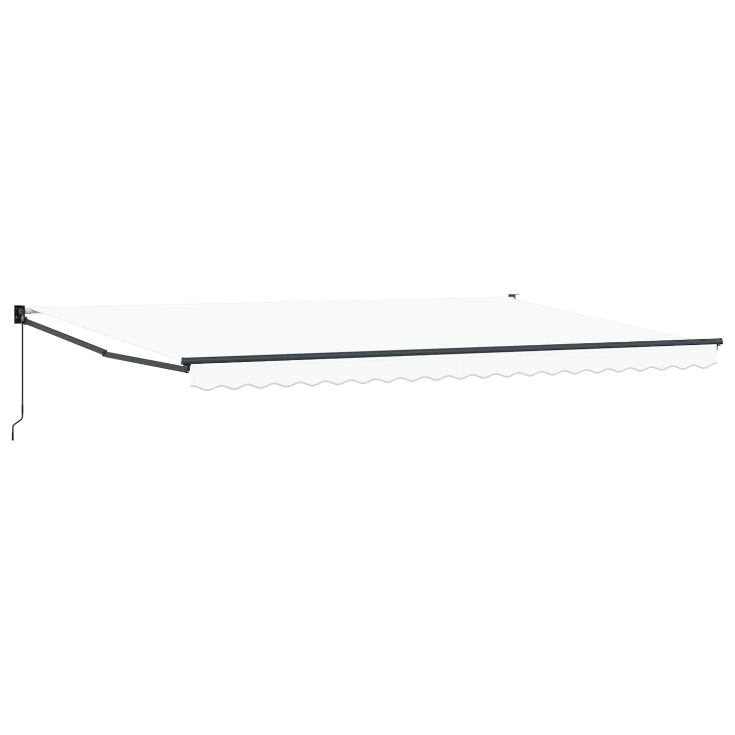 Markise Weiß 500 x 300 cm Polyester und Metall