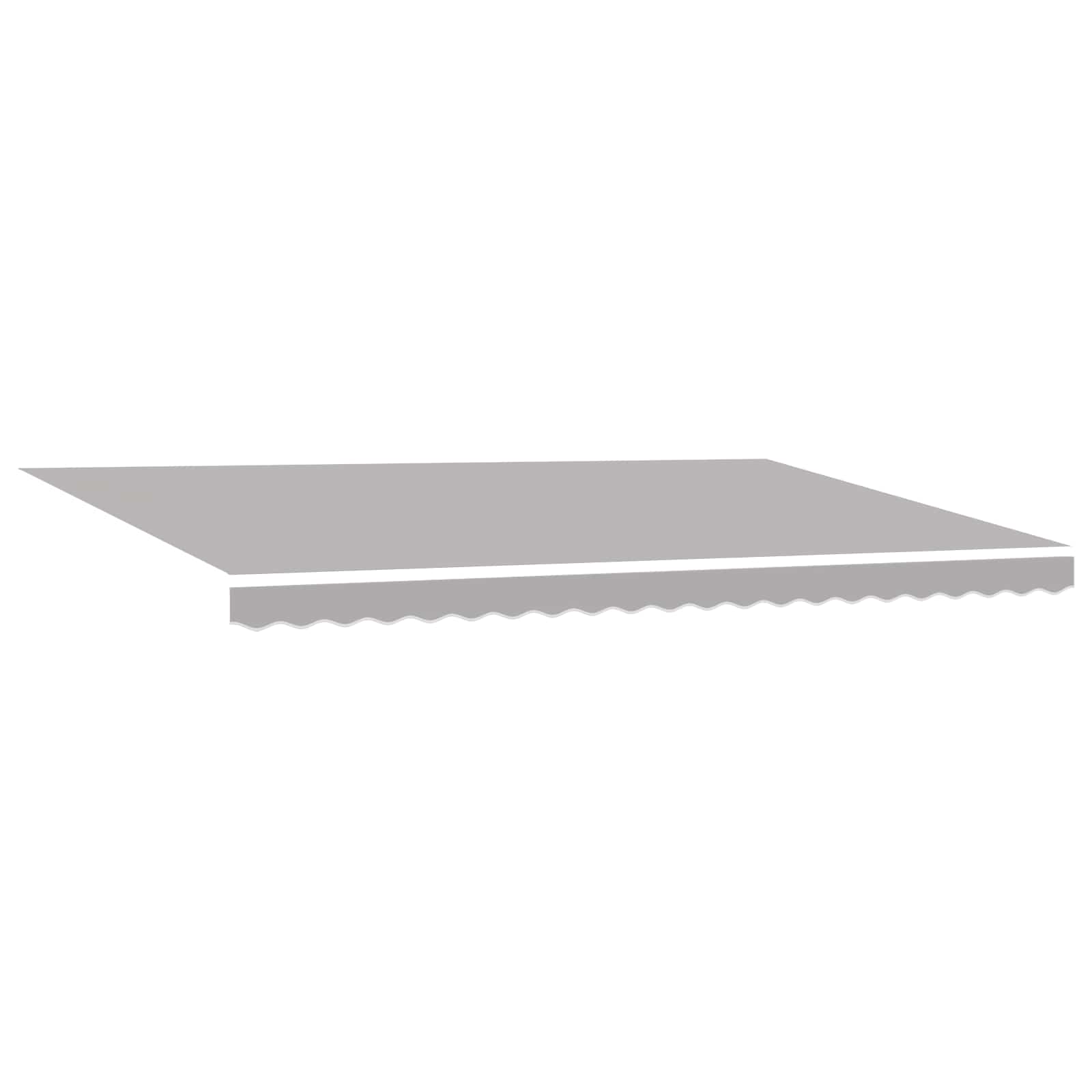 Einziehbare Markise Hellgrau 500 x 300 cm Stoff