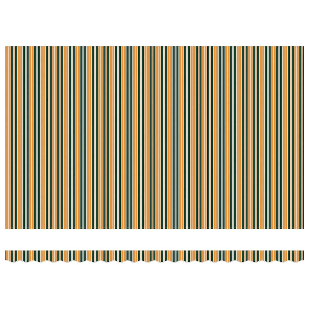 Ausziehbare Markise Grün und Gelb 500 x 300 cm
