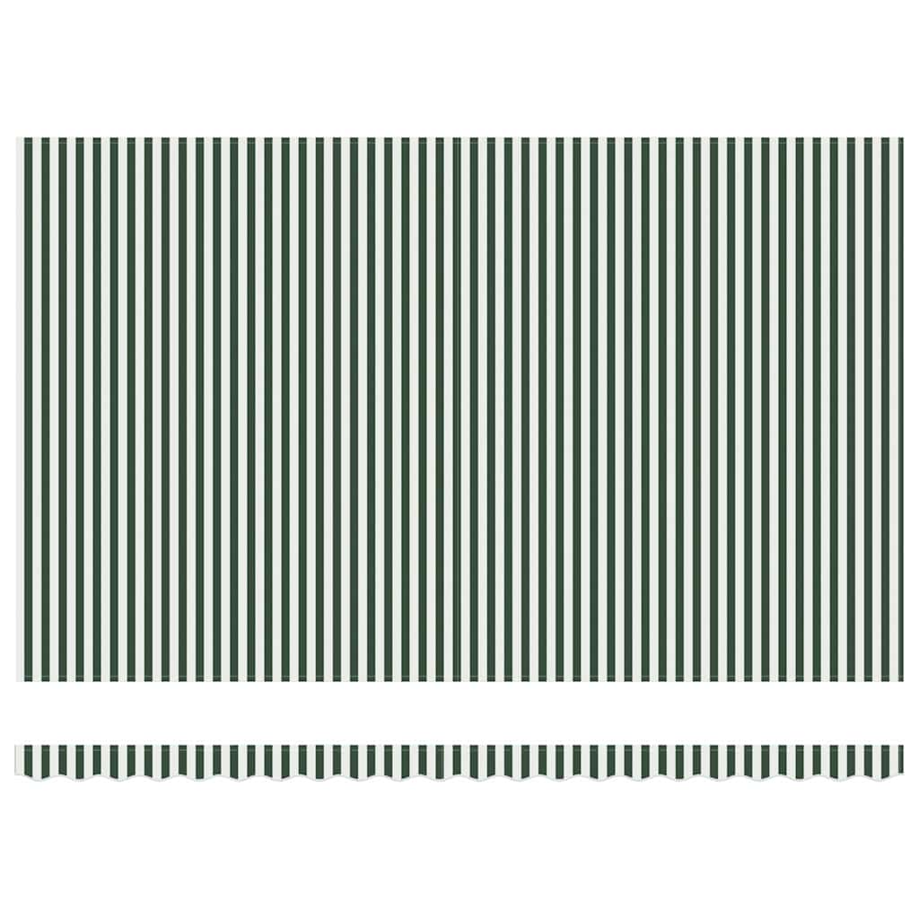 Ausziehbare Markise Grün und Weiß 500 x 300 cm