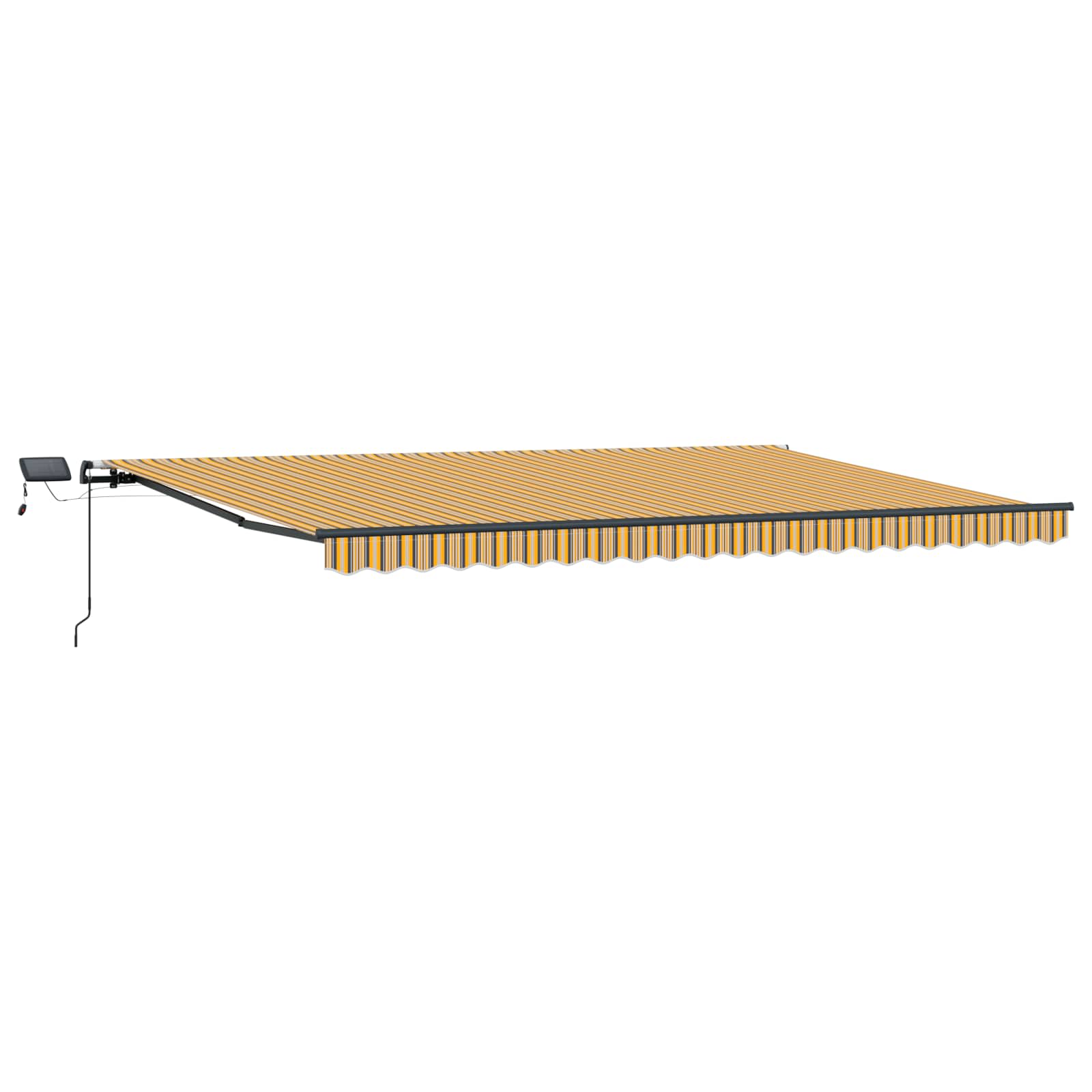Ausziehbare Markise Mehrfarbig 500 x 350 cm Stoff und Aluminium