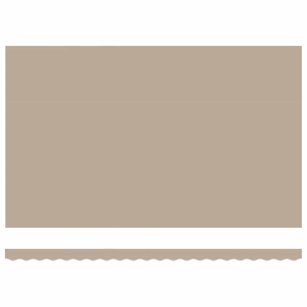 Ausziehbare Markise Beige 500 x 350 cm Polyester und Aluminium