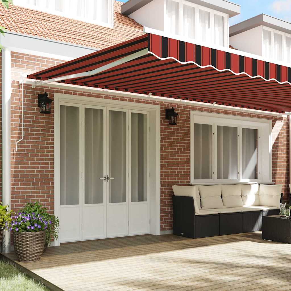 Ausziehbare Markise Orange und Braun 600 x 300 cm