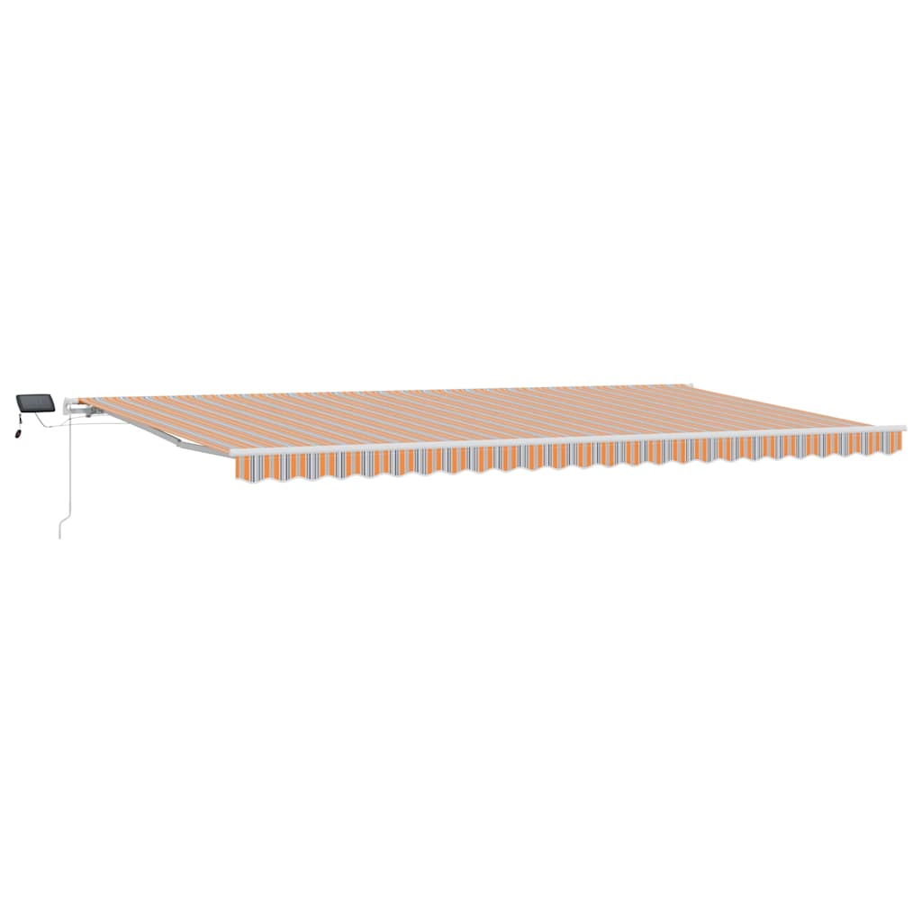Ausziehbare Markise Mehrfarbig 600 x 300 cm Stoff und Aluminium