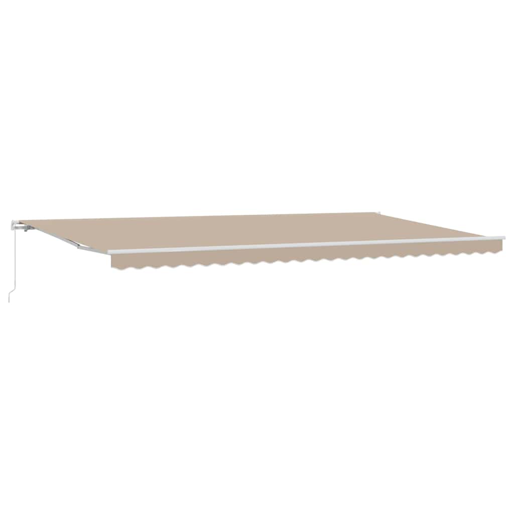 Ausziehbare Markise Beige 600 x 300 cm Polyester und Aluminium