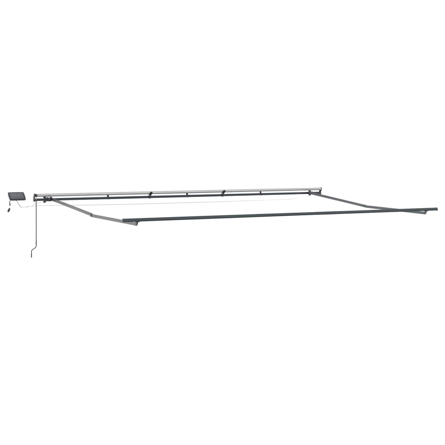 Ausziehbare Markise Mehrfarbig 600 x 350 cm Stoff und Aluminium
