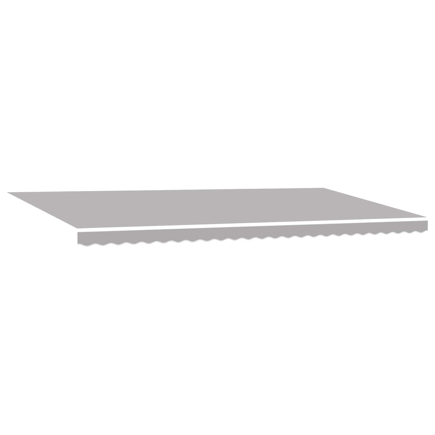 Ausziehbare Markise Hellgrau 600 x 350 cm Stoff und Aluminium