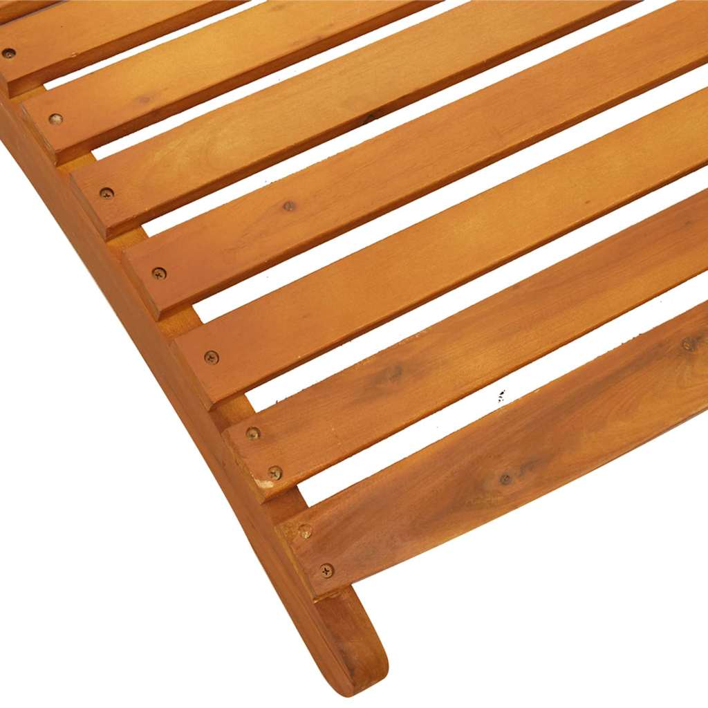 Sonnenliege 2 pcs Braun 55 x 184 x 64cm Massivholz Akazie