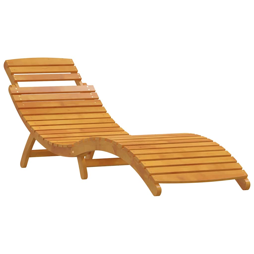 Sonnenliege 2 pcs Braun 55 x 184 x 64cm Massivholz Akazie
