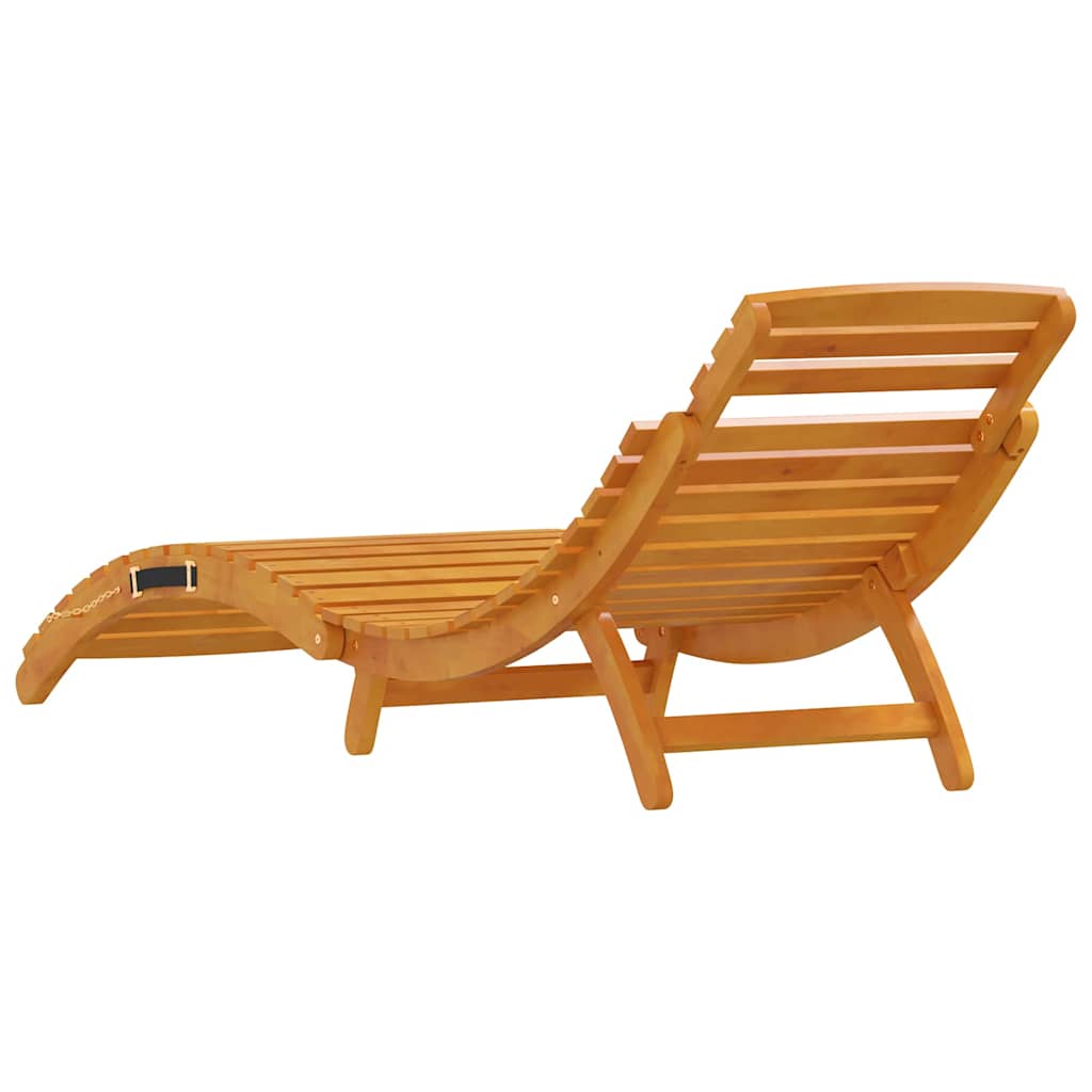 Sonnenliege 2 pcs Braun 55 x 184 x 64cm Massivholz Akazie