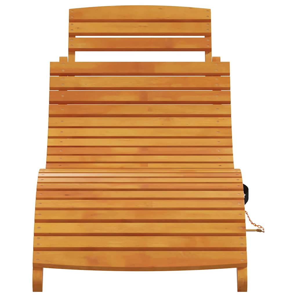 Sonnenliege 2 pcs Braun 55 x 184 x 64cm Massivholz Akazie