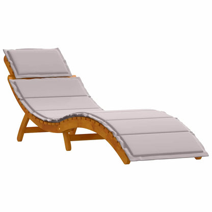 Sonnenliege 2 stk. Massivholz Akazie Taupe