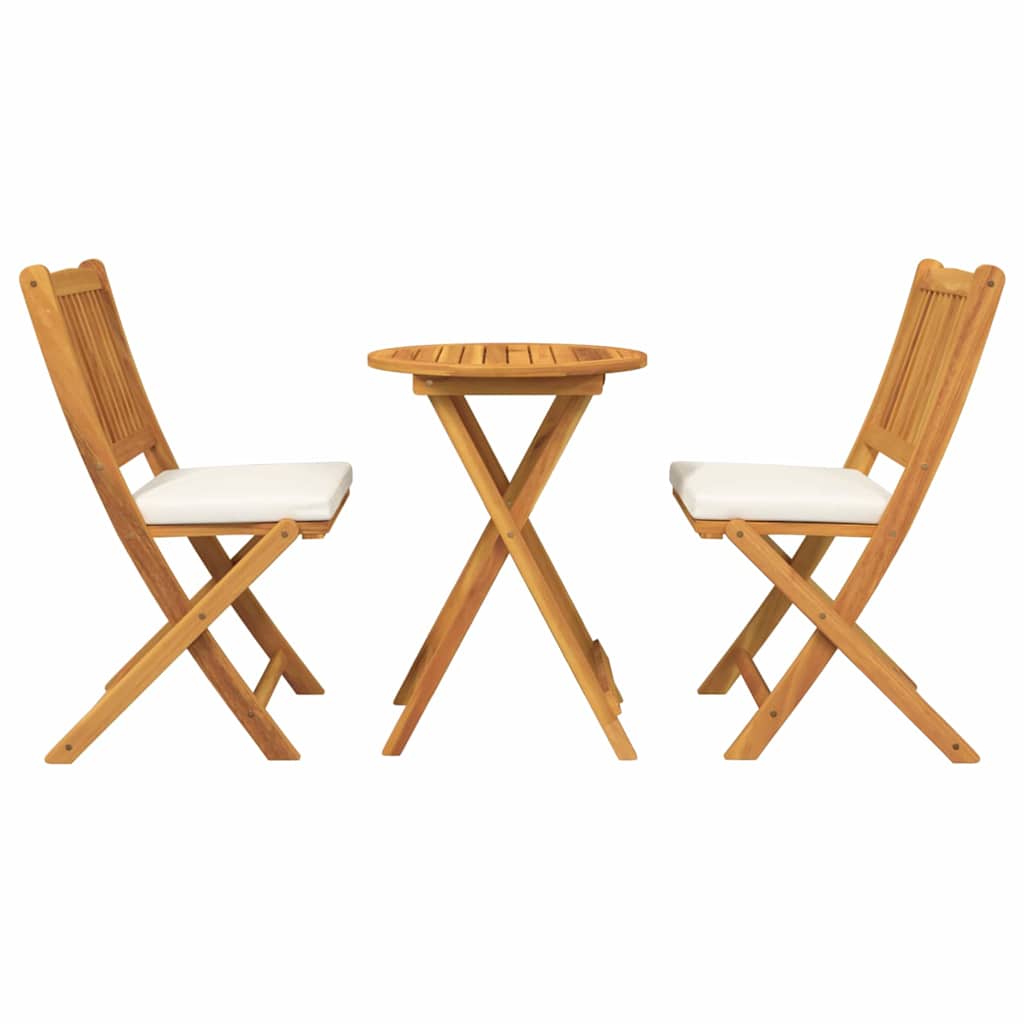 Garten Bistro Set 3 stk. Braun Massivholz Akazie