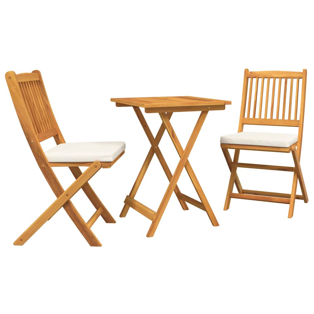 Garten Bistro Set 3 stk. Braun Massivholz Akazie