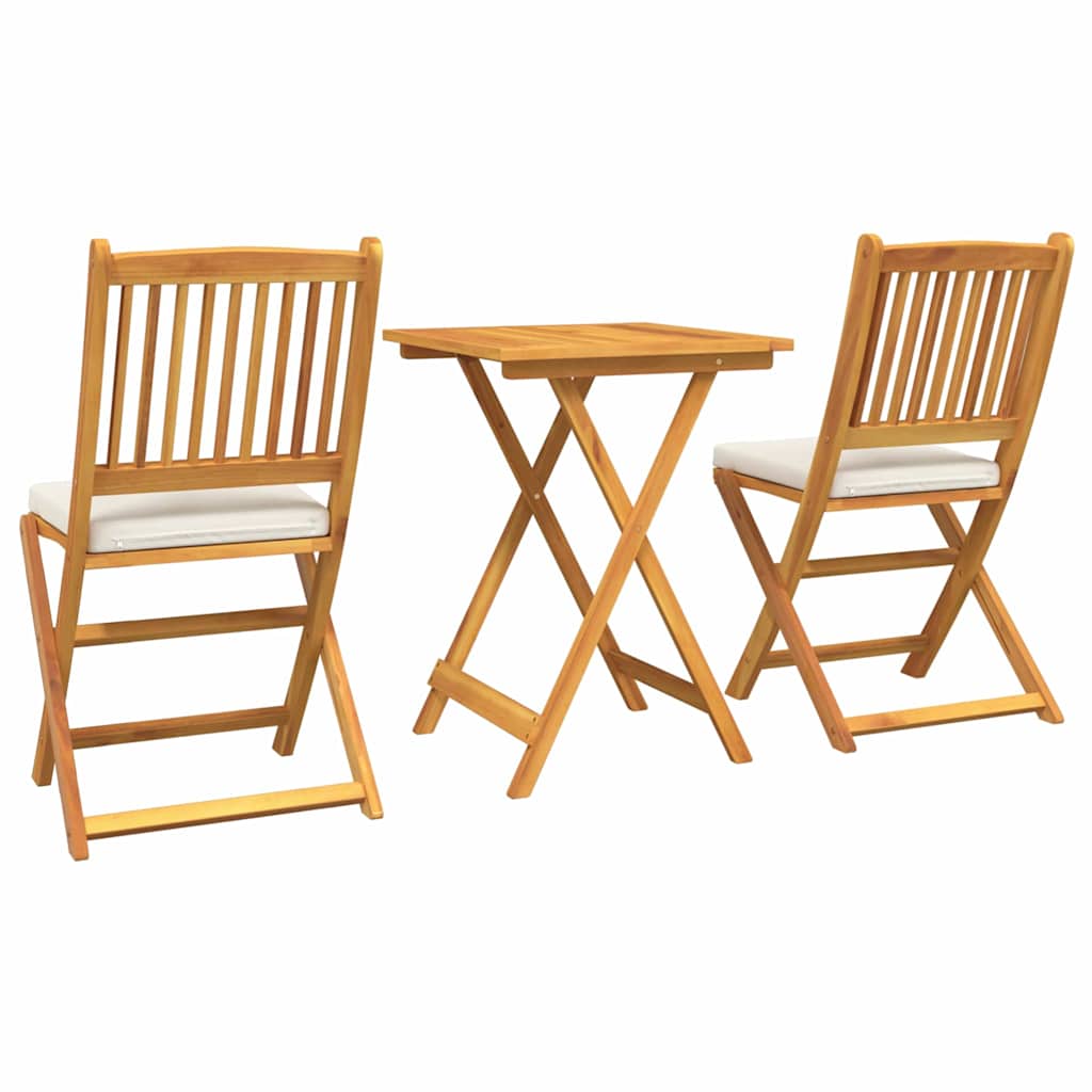 Garten Bistro Set 3 stk. Braun Massivholz Akazie