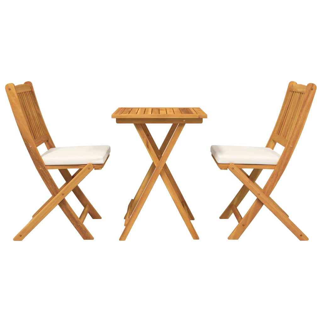 Garten Bistro Set 3 stk. Braun Massivholz Akazie