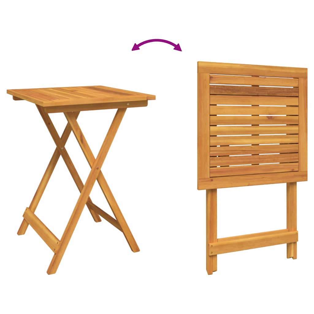 Garten Bistro Set 3 stk. Braun Massivholz Akazie