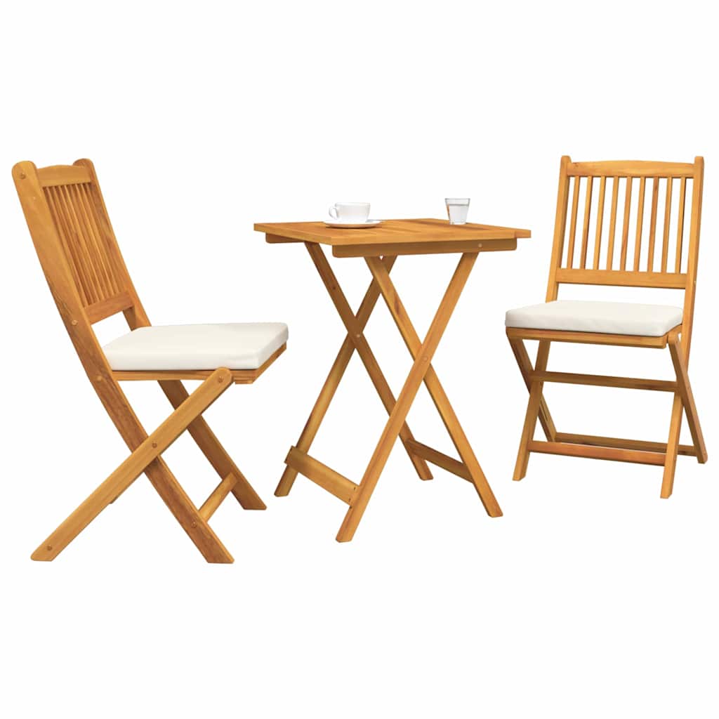 Garten Bistro Set 3 stk. Braun Massivholz Akazie