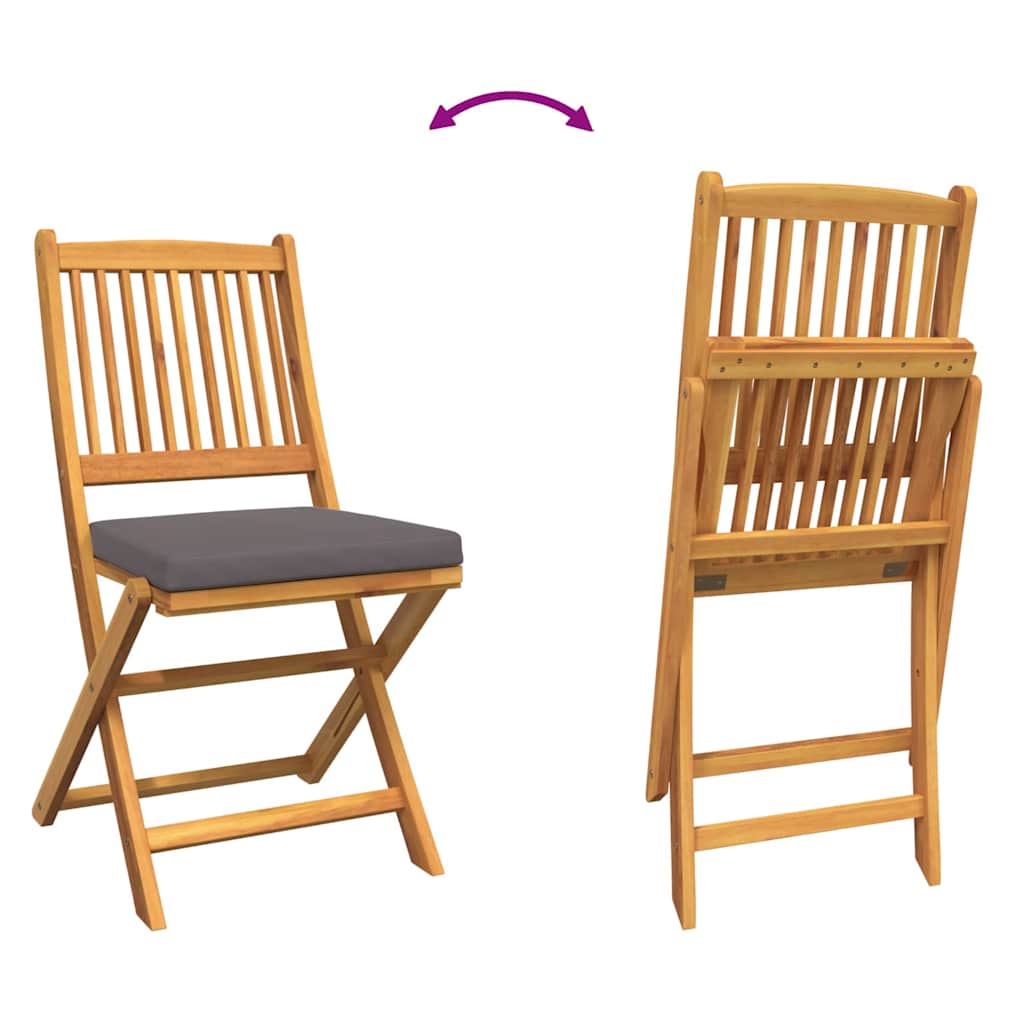 Garten Bistro Set 3 stk. Braun Massivholz Akazie