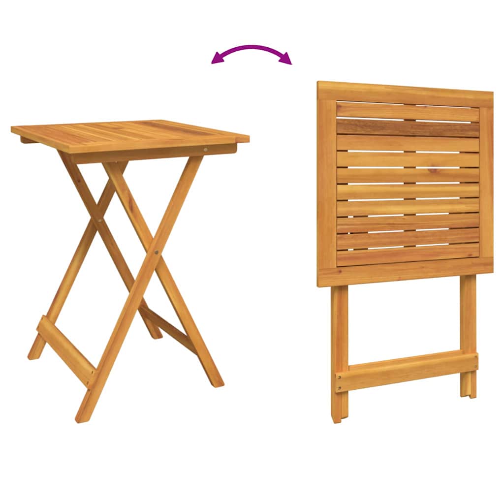 Garten Bistro Set 3 stk. Braun Massivholz Akazie