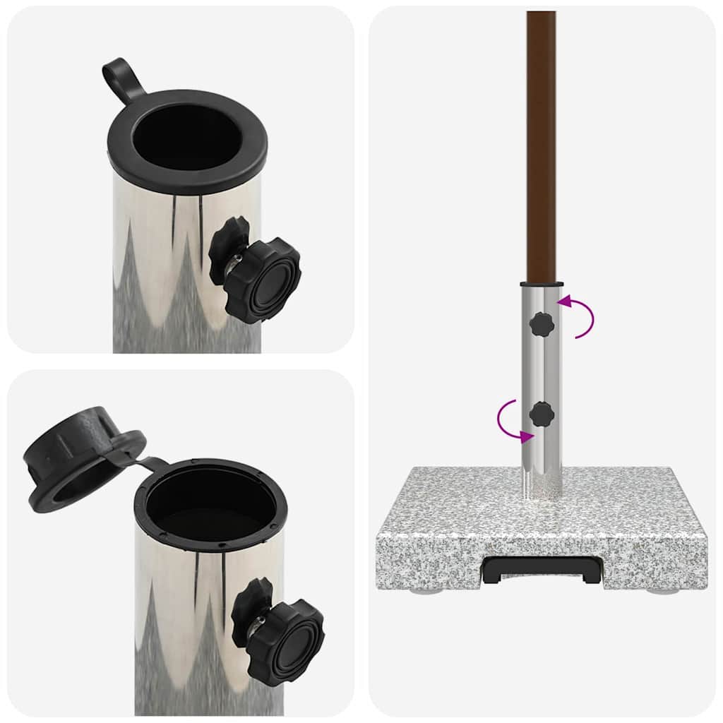 Sonnenschirmständer 29 kg Grau Granit Quadratisch