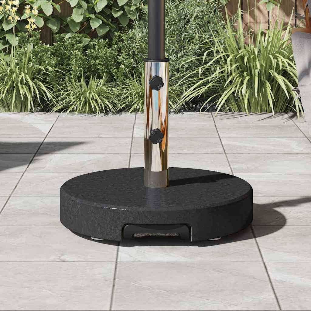 Sonnenschirmständer 29 kg Schwarz Granit Rund