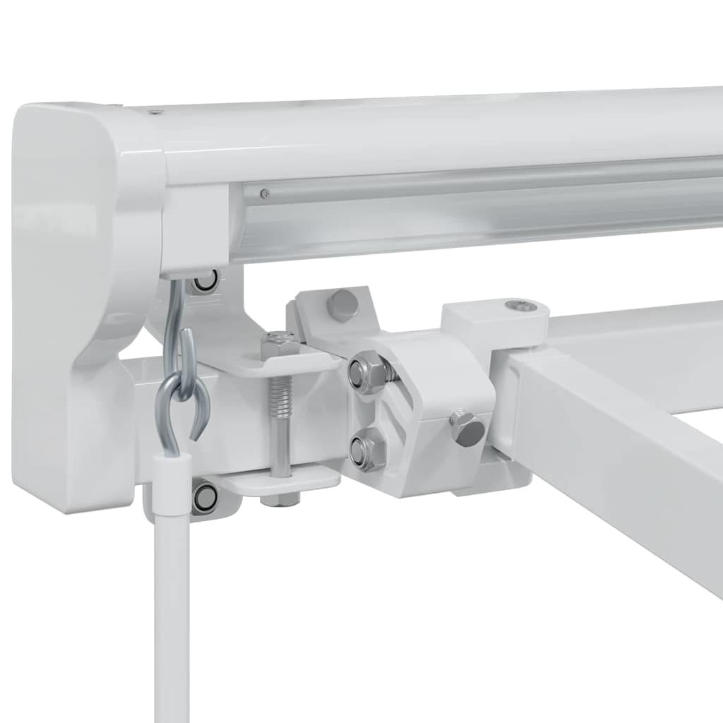 Markisenrahmen Verstellbar Weiß 3,5 x 2 m Stahl