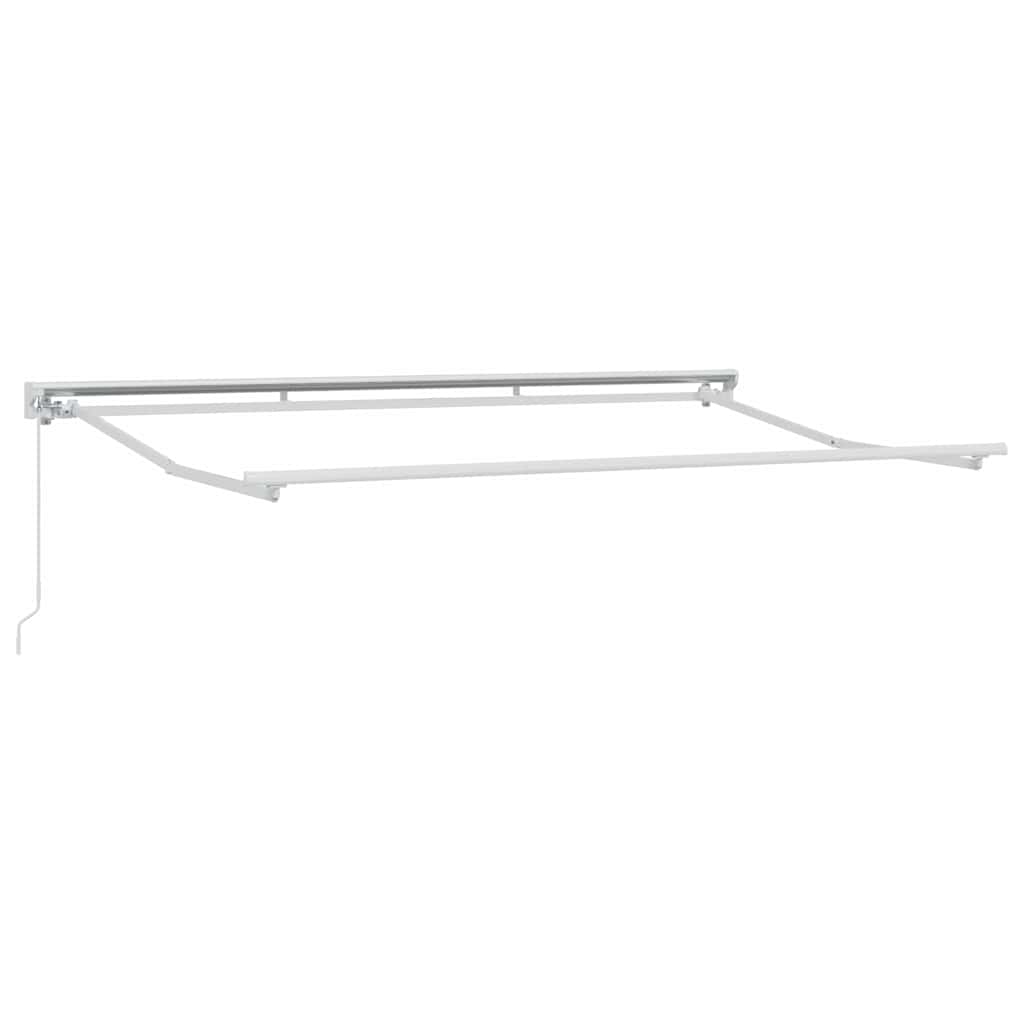 Markisenrahmen Verstellbar Weiß 3,5 x 2 m Stahl