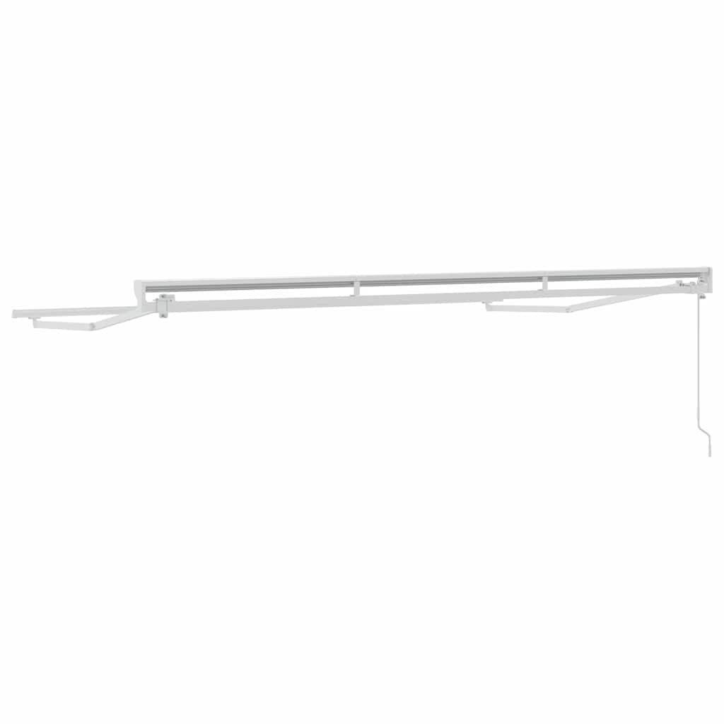 Markisenrahmen Verstellbar Weiß 3,5 x 2 m Stahl