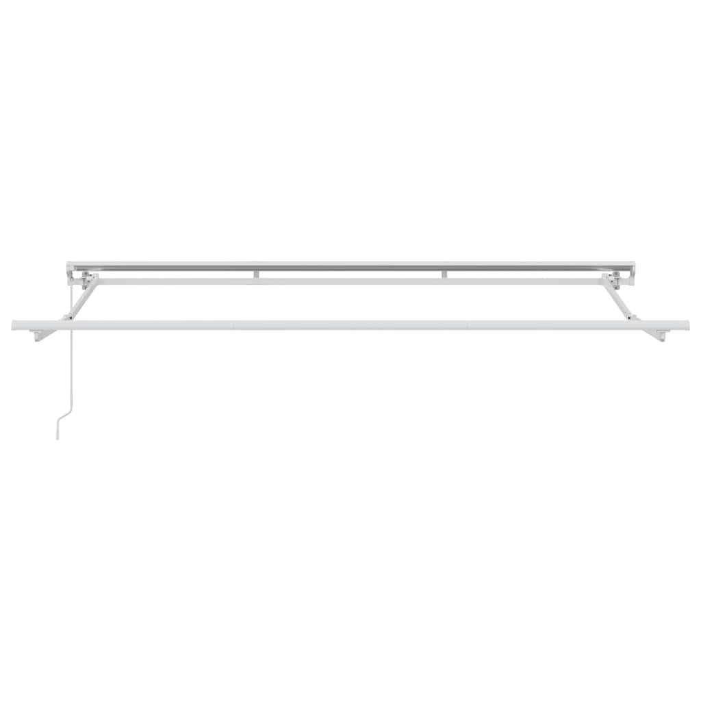 Markisenrahmen Verstellbar Weiß 3,5 x 2 m Stahl