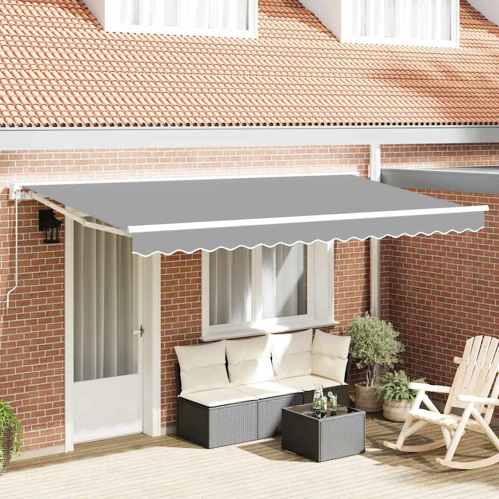 Markisenrahmen Verstellbar Weiß 4 x 2 m Stahl