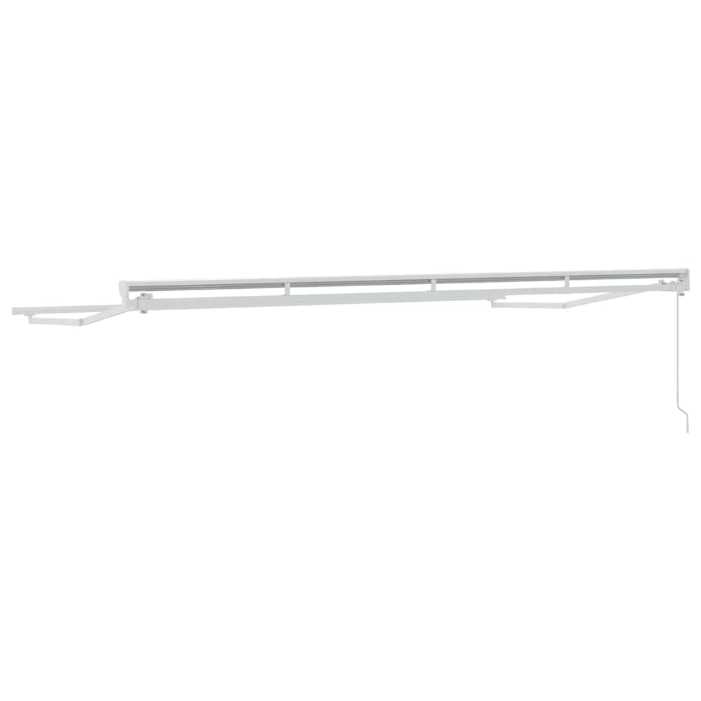 Markisenrahmen Verstellbar Weiß 4 x 2 m Stahl