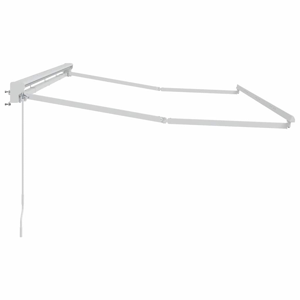 Markisenrahmen Verstellbar Weiß 4 x 2 m Stahl