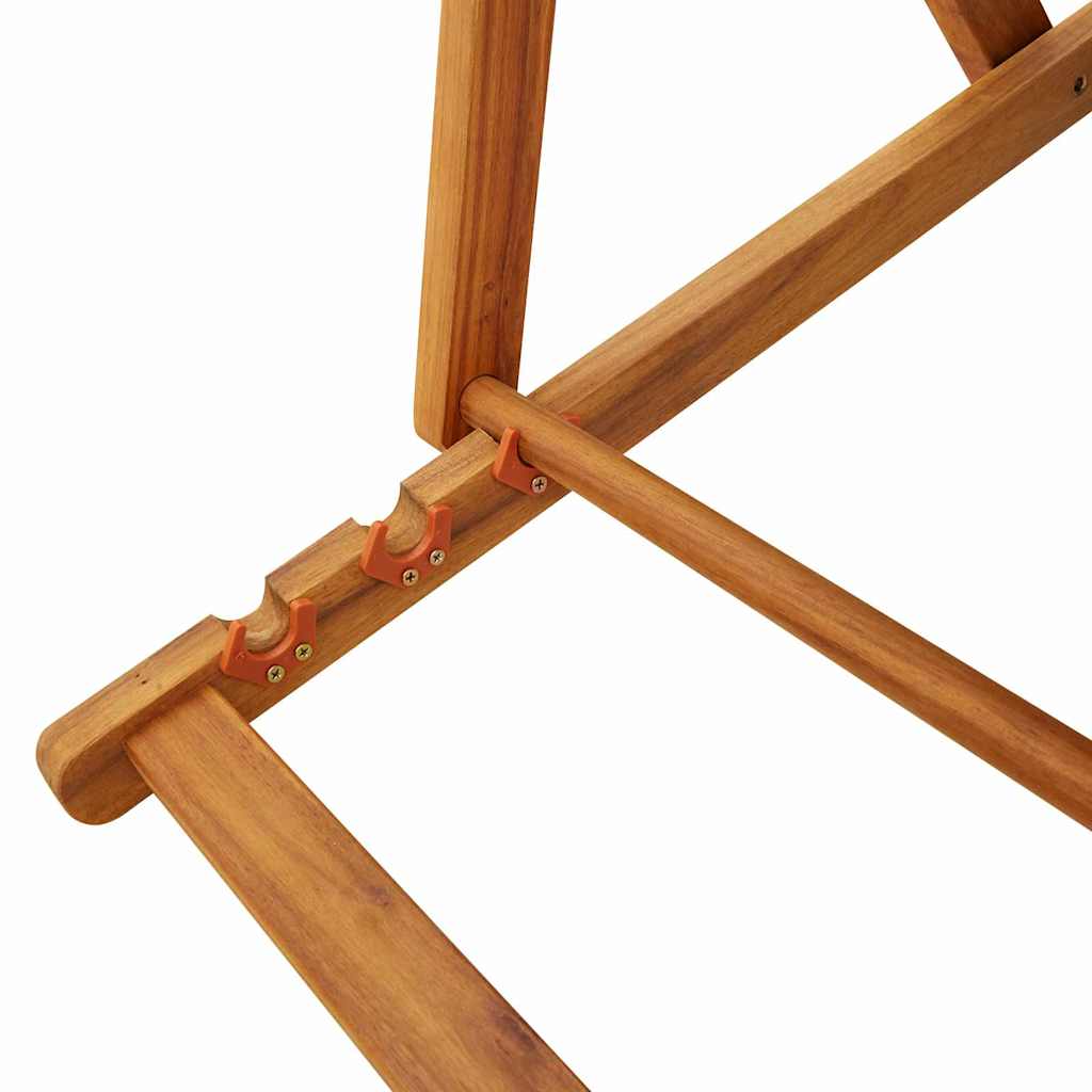 Liegestuhl 2 stk. Braun Massivholz Akazie