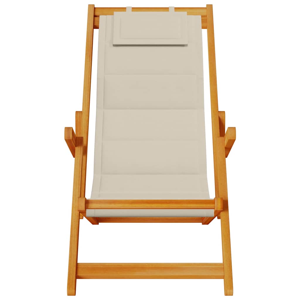 Liegestuhl mit Kissen 2 pcs Braun Massivholz Akazie